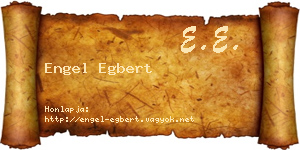 Engel Egbert névjegykártya